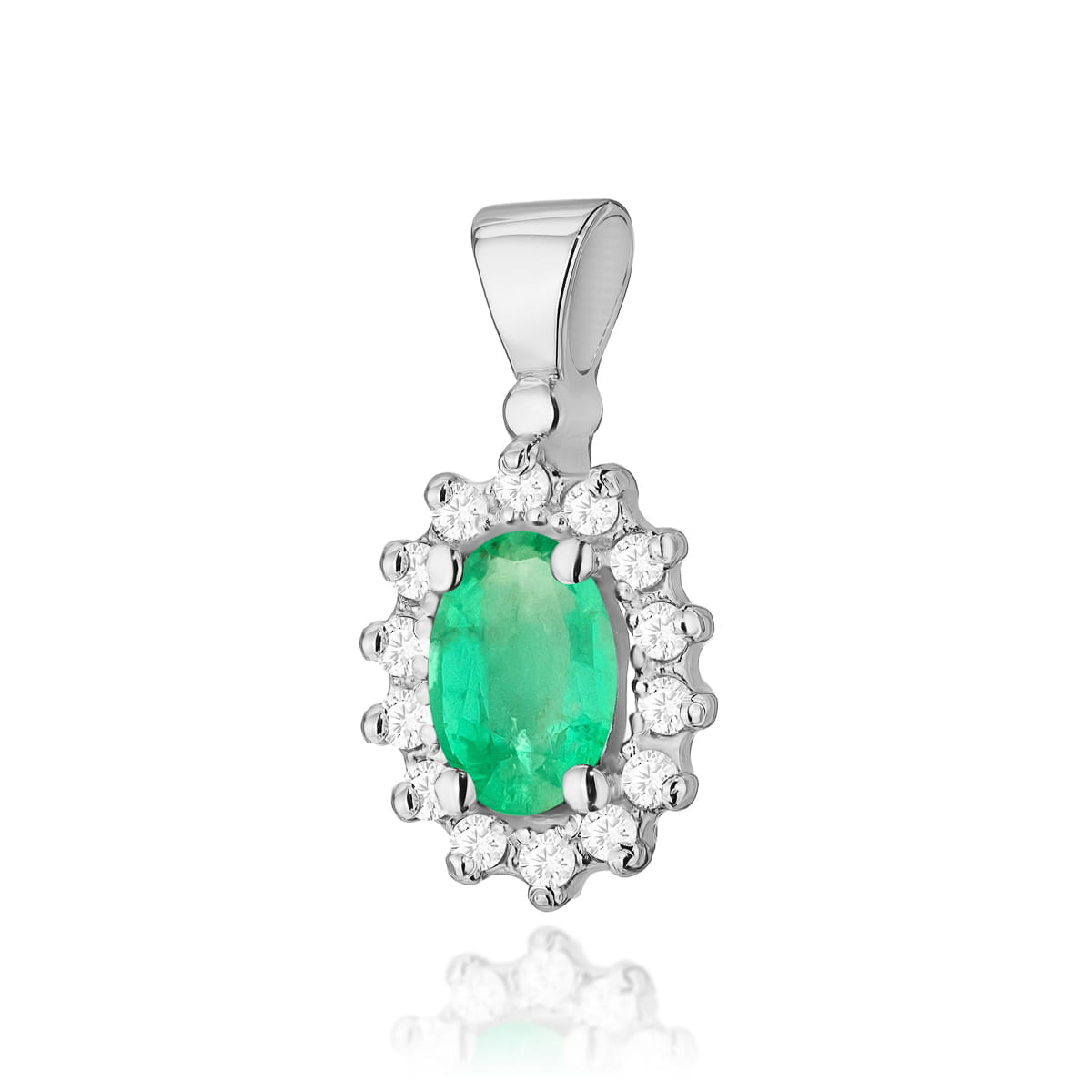 Z182-B-585-SZ0.40_1.jpg Pandantiv Aur 14K cu Smarald 0.70 ct - Imagine 1
