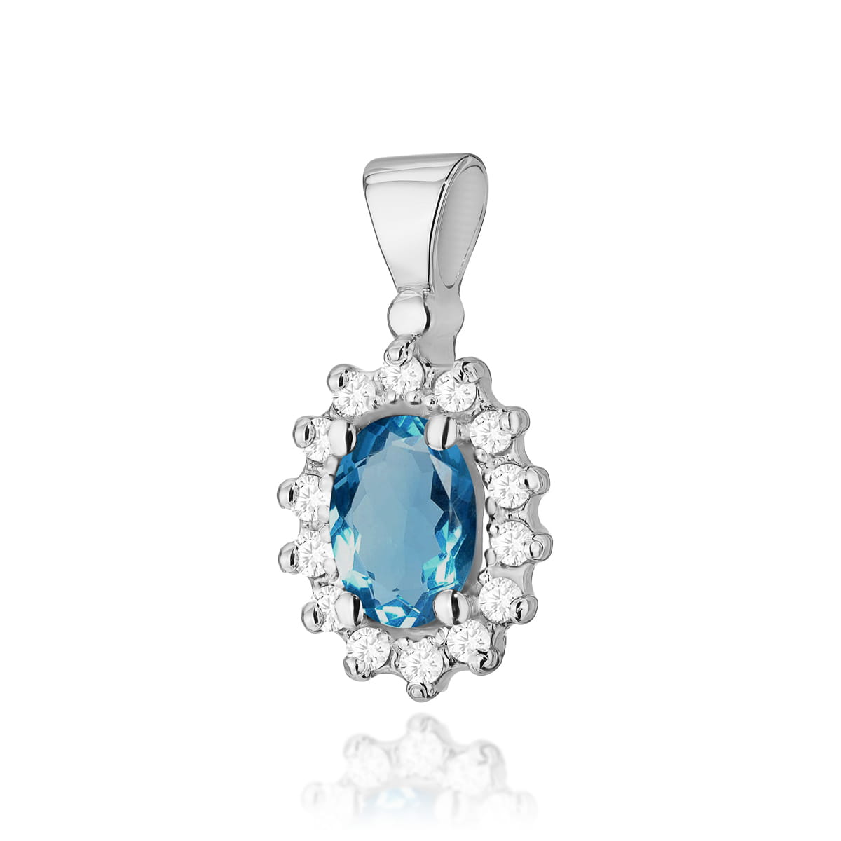 Z182-B-585-TLB0.50_1.jpg Pandantiv Aur 14K cu Topaz London Blue 0.50 ct - Imagine 1