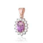 Pandantiv Aur 14K cu Ametist 0.40 ct - Imagine 3