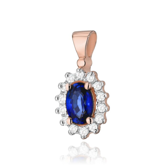 Pandantiv Aur 14K cu Safir 0.70 ct - Imagine 3
