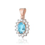 Pandantiv Aur 14K cu Topaz  0.50 ct - Imagine 3