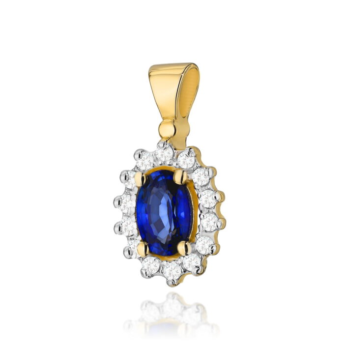 Pandantiv Aur 14K cu Safir 0.70 ct - Imagine 5