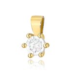 Pandantiv Aur 14K cu Diamant  Natural 0.08 ct
