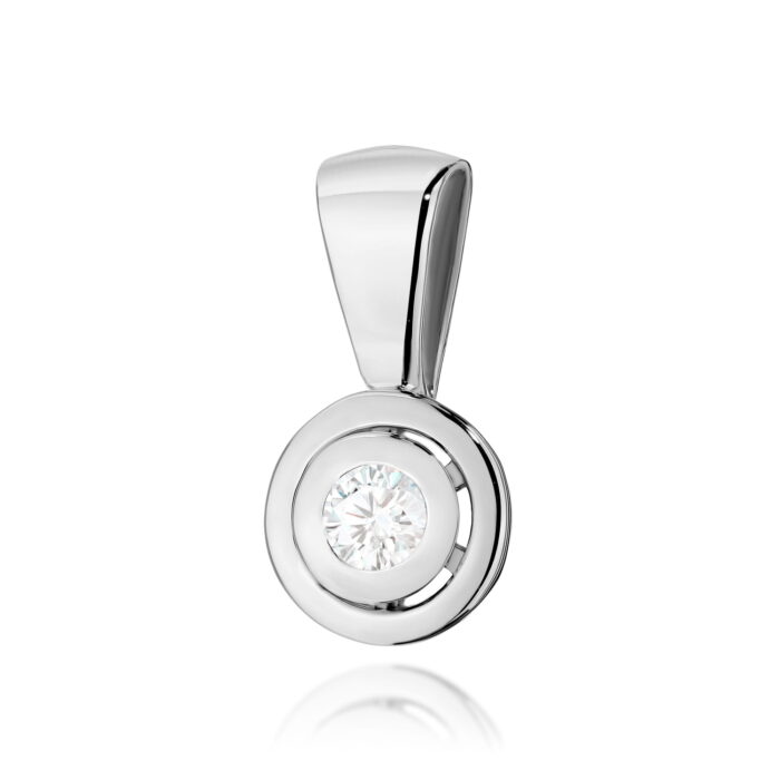 Pandantiv Aur 14 K cu Diamant 0.10 ct - Imagine 5