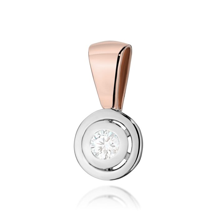 Pandantiv Aur 14 K cu Diamant 0.10 ct - Imagine 3