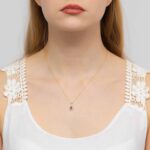 Pandantiv Aur 14K cu Garnet 0.50 ct si Diamante - Imagine 2