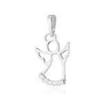 Pandantiv Ingeras Aur 14K cu Diamante 0.07 ct - Imagine 3