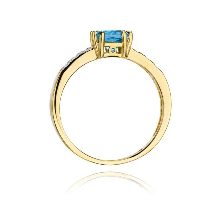 Inel Aur 14K cu Topaz 1.10 ct - Imagine 3