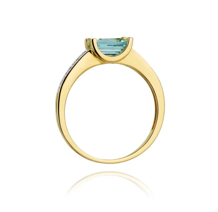 Inel Aur 14K cu Topaz 0.65 ct - Imagine 3