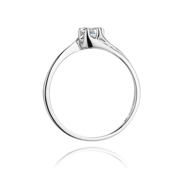 Inel Aur 14K cu Diamant 0.10 ct - Imagine 6