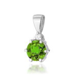 Pandantiv Aur 14K cu Peridot 0.50 ct - Imagine 3