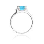 Inel Aur 14K cu Topaz 1.40 ct si Diamante 0.03 ct - Imagine 7