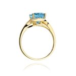 Inel Aur 14k cu Topaz 3.00 ct - Imagine 3