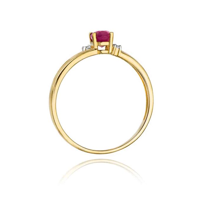 Inel Aur 14k cu Rubin 0.60 ct - Imagine 3