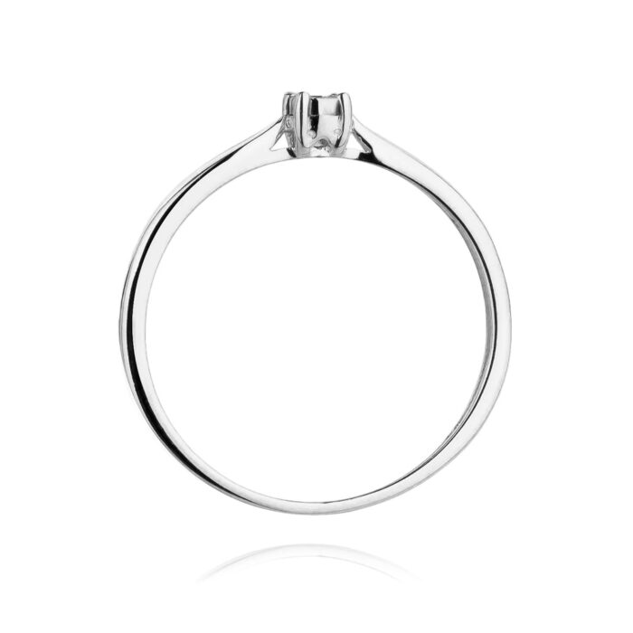 Inel Aur 14K cu Diamant 0.01 ct - Imagine 6