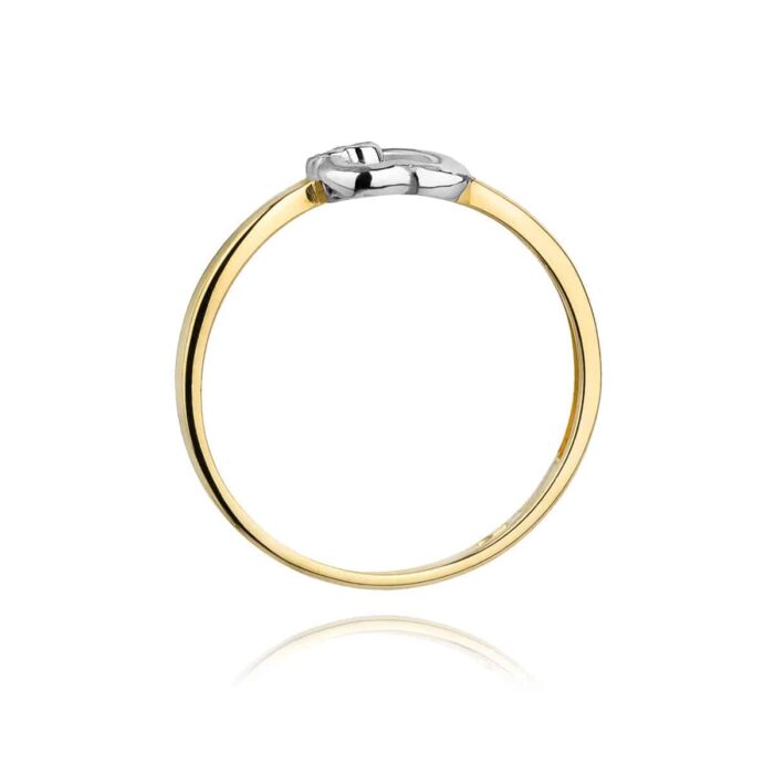 Inel Aur 14K cu Diamant 0.02 ct - Imagine 3