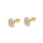 Cercei Aur 14k cu Diamante Maro 0.40 ct si Diamant Alb 0.20 ct - Imagine 2