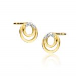 Cercei Aur 14k cu Diamante Naturale 0.03 ct