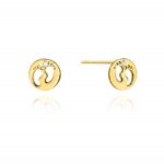 Cercei Aur 14K cu Diamante 0.01 ct