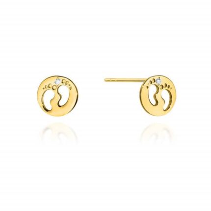 Cercei Aur 14K cu Diamante 0.01 ct
