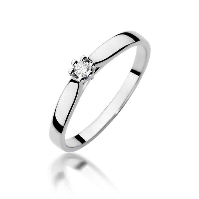 Inel Aur 14K cu Diamant 0.04 ct - Imagine 4