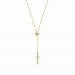 Colier Cruciulita Aur 14k cu Diamant 0.145 ct