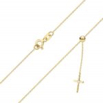 Colier Cruciulita Aur 14k cu Diamant 0.145 ct - Imagine 2