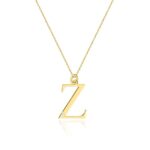 Colier cu pandantiv litera Z din Aur 14K cu Diamant 0.005 ct