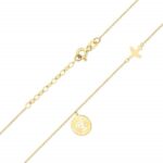 Colier Glob Pamantesc Aur 14k cu Diamante 0.005 ct - Imagine 2