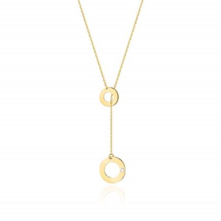 Colier Inele Aur 14k cu Diamante 0.0145 ct