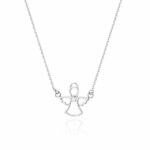 Colier Inger Aur 14 K cu Diamante 0.0145 ct - Imagine 2