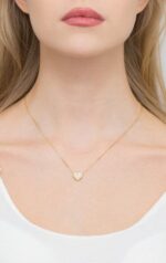 Colier Inima Aur 14k cu Diamante 0.07 ct - Imagine 3