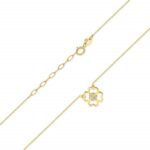 Colier Trifoi Aur 14k cu Diamante 0.02 ct - Imagine 2