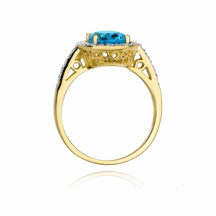 Inel Aur 14K cu Topaz 1.70 ct - Imagine 3