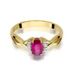 Inel Aur 14k cu Rubin 0.60 ct - Imagine 2