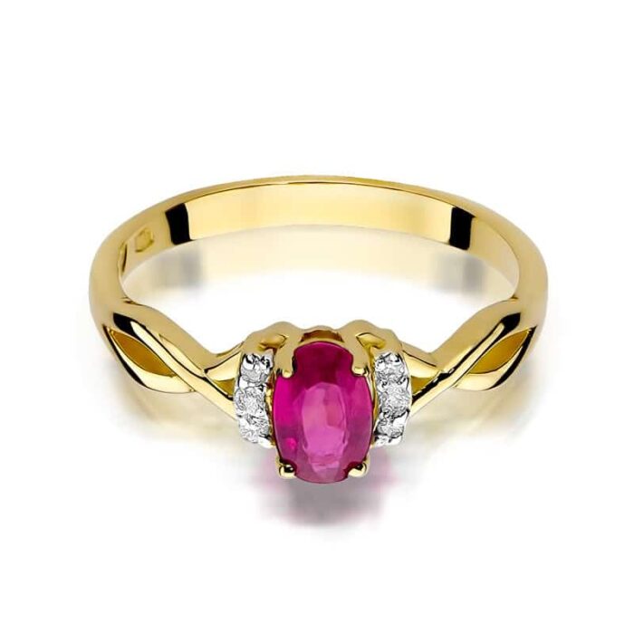 Inel Aur 14k cu Rubin 0.60 ct - Imagine 2
