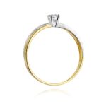 Inel Aur 14K cu Diamant 0.10 ct - Imagine 3