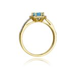 Inel Aur 14K cu Topaz 0.50 ct - Imagine 3