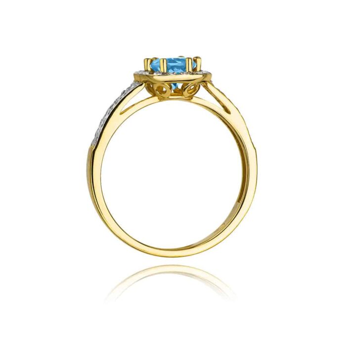 Inel Aur 14K cu Topaz 0.50 ct - Imagine 3