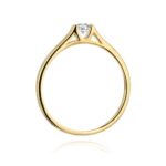 Inel Aur 14k cu Diamant 0.15 ct - Imagine 3
