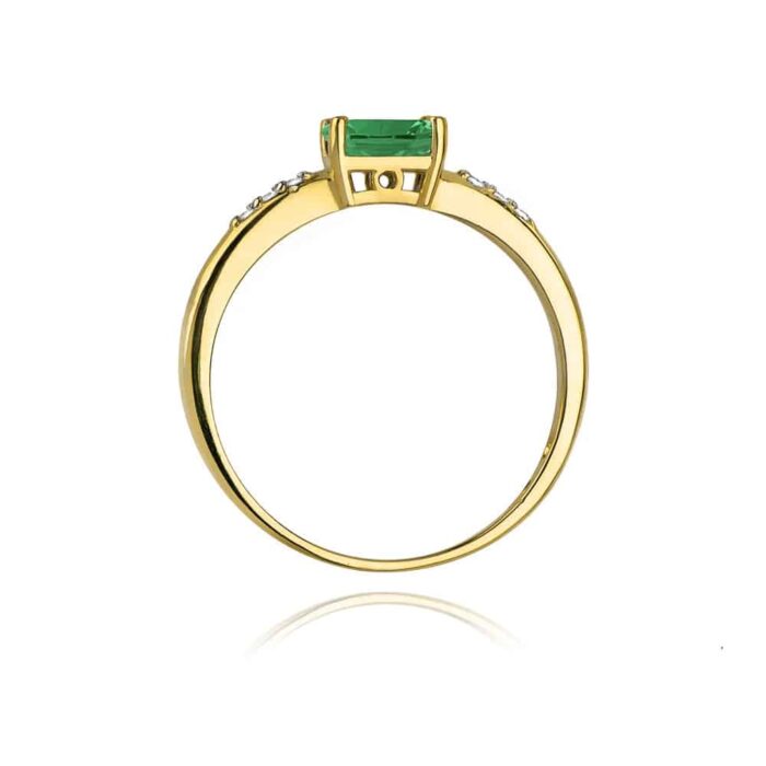 Inel Aur 14K cu Smarald 0.40 ct - Imagine 3