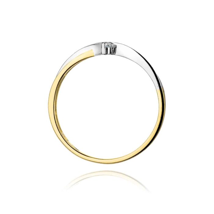 Inel Aur 14K cu Diamant 0.04 ct - Imagine 3