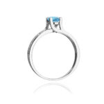 Inel Aur 14K cu Topaz 0.50 ct si Diamante 0.03 ct - Imagine 7