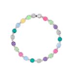 Brățară din argint cu pietre multicolore B362 - Imagine 4