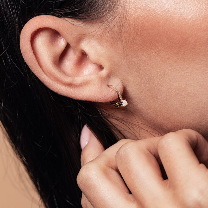 Cercei din aur galben de 14k C0423 - Imagine 2