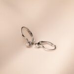 Cercei din aur alb cu cristale de zircon  C590