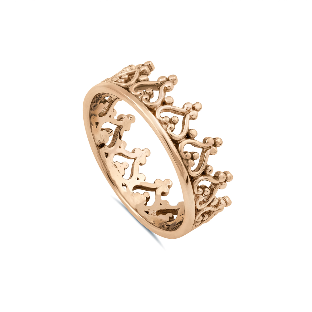 elegance-shop-bijuterie-iasi-inel-coroana-rose.jpg Inel damă coroană, din aur roz I0151 - Imagine 1