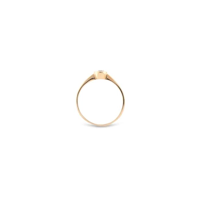 Inel solitaire din aur galben cu diamant 0.14 ct  I0220 - Imagine 3