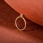 Inel solitaire din aur galben cu diamant 0.10ct  I0219