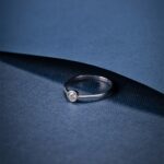 Inel solitaire din aur alb cu diamant 0.14ct I0215